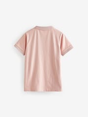 Pink Jacquard Textured Short Sleeve Polo Shirt (3-16yrs) - Image 2 of 3
