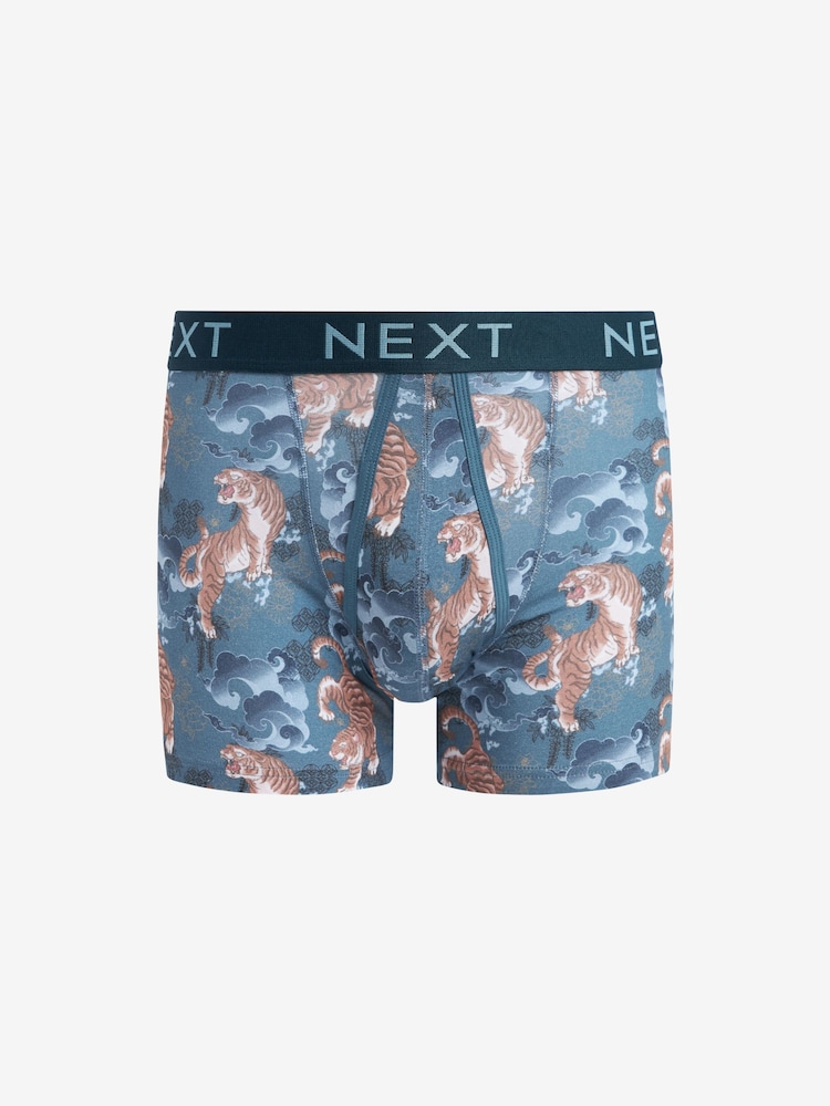 Blue/Purple Animal A-Front Boxers 4 Pack - Image 5 of 7