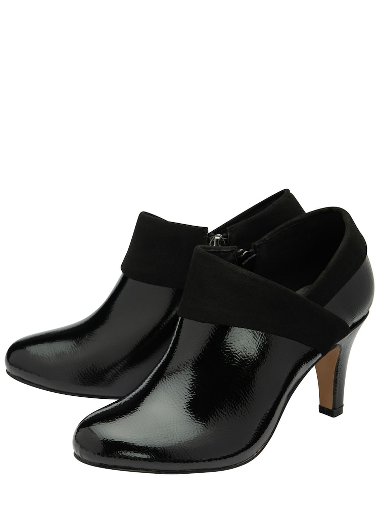 Lotus Jet Black Patent Boots - Image 2 of 4