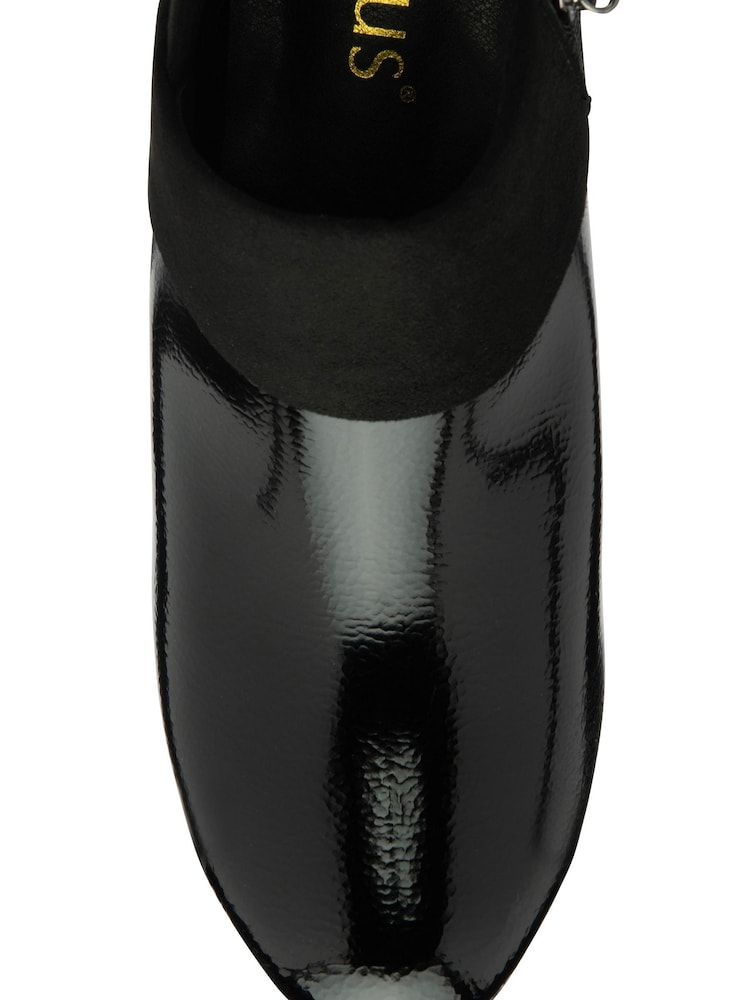 Lotus Jet Black Patent Boots - Image 4 of 4