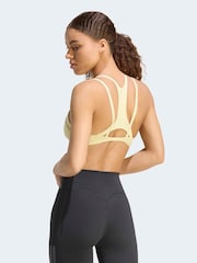 adidas Yellow Optime Workout Strappy Light Support Bra - Image 2 of 6
