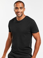 Black Slim Fit 100% Cotton Underwear T-Shirts 5 Pack - Image 2 of 5