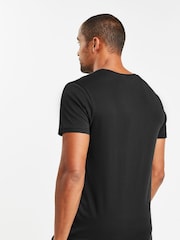 Black Slim Fit 100% Cotton Underwear T-Shirts 5 Pack - Image 3 of 5