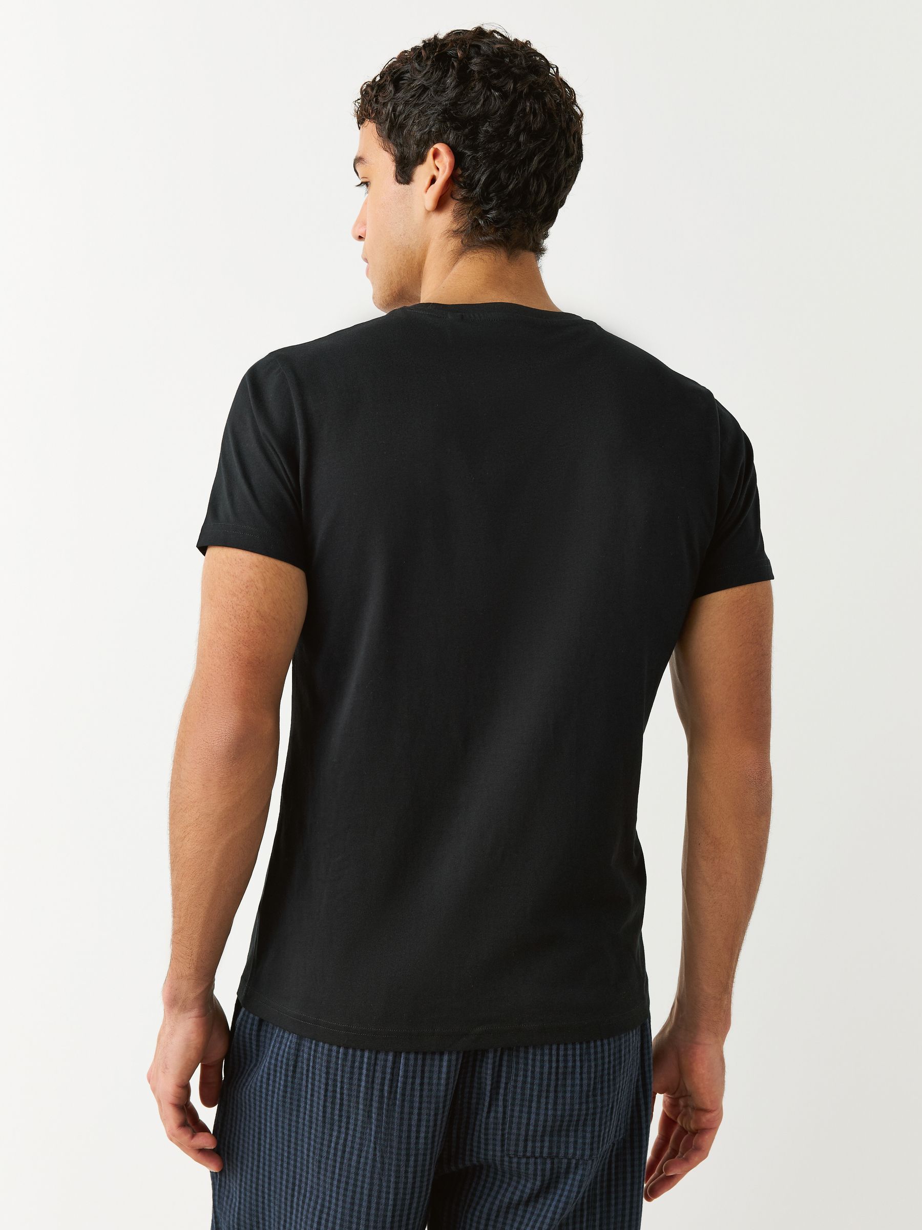 Buy Black Slim Fit 100% Cotton Layering T-Shirts 5 Pack from Next USA