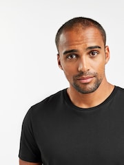 Black Slim Fit 100% Cotton Underwear T-Shirts 5 Pack - Image 4 of 5