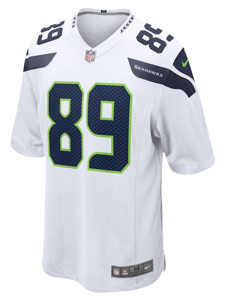 Nike White NFL Seattle Seahawks Road Game Jersey - Will Dissly - Image 2 of 3 Nike White NFL Seattle Seahawks Road Game Jersey - Will Dissly - Image 2 of 3