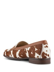 Jones Bootmaker Animal Wide Fit Tamsyn Smart Leather Penny Loafers - Image 4 of 6