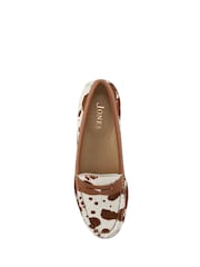 Jones Bootmaker Animal Wide Fit Tamsyn Smart Leather Penny Loafers - Image 5 of 6