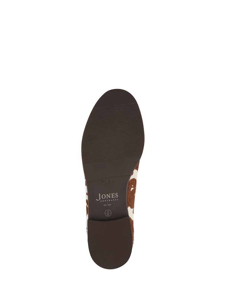 Jones Bootmaker Animal Wide Fit Tamsyn Smart Leather Penny Loafers - Image 6 of 6 Jones Bootmaker Animal Wide Fit Tamsyn Smart Leather Penny Loafers - Image 6 of 6