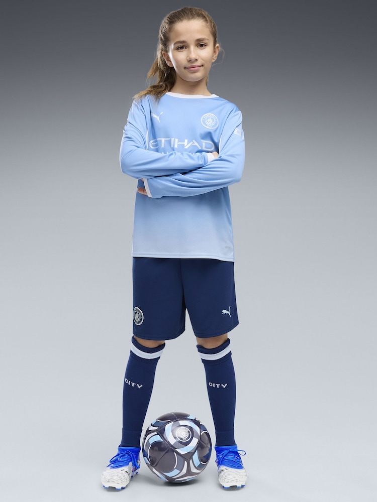 Puma Blue Manchester City Shorts - Image 1 of 5