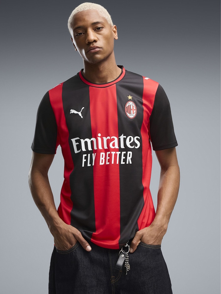 Puma Black Ac Milan Home Jersey - Image 1 of 6