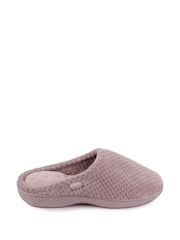 Totes Pink Isotoner Popcorn Terry Mules Slippers - Image 1 of 5