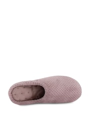 Totes Pink Isotoner Popcorn Terry Mules Slippers - Image 3 of 5