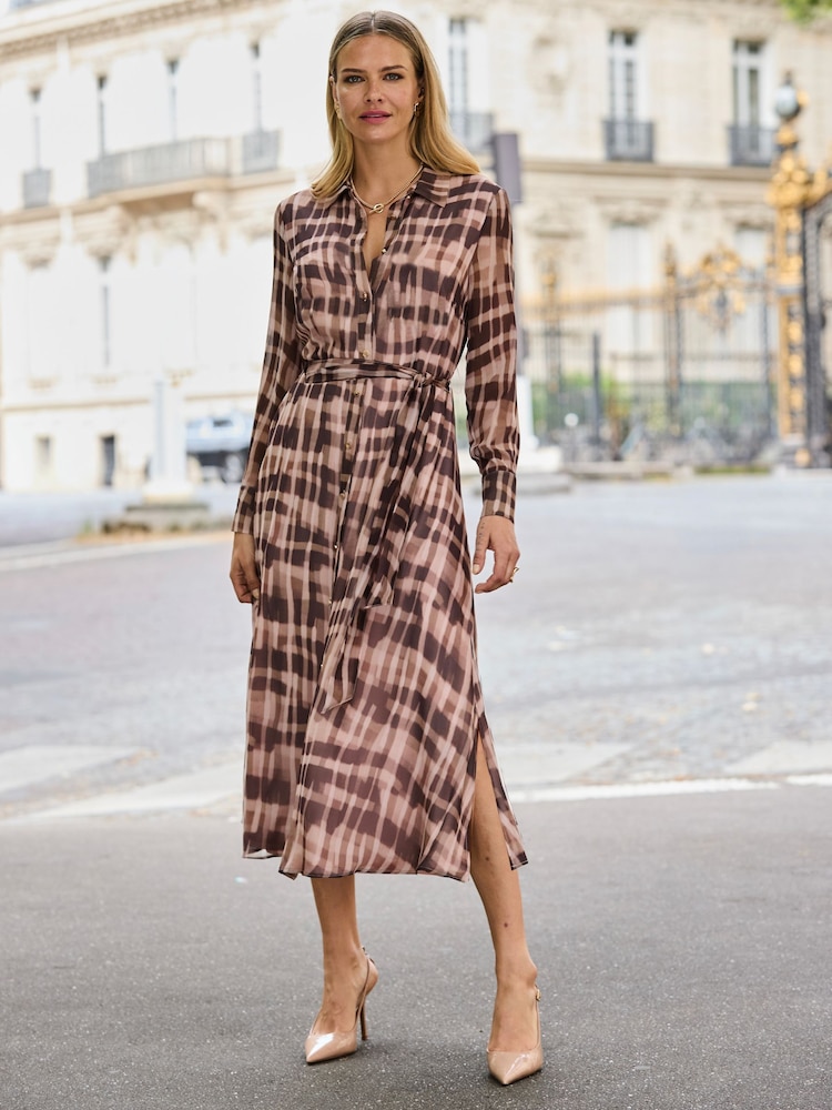 Sosandar Abstract Check Print Shirt Dress - Εικόνα 1 από 5 Sosandar Abstract Check Print Shirt Dress - Εικόνα 1 από 5