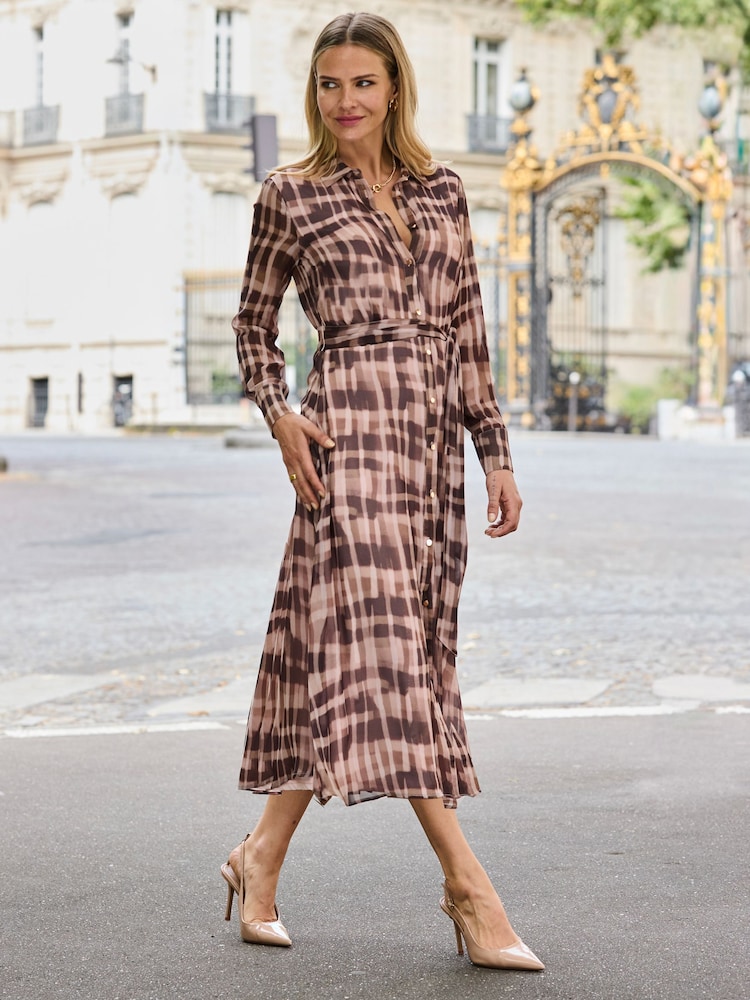 Sosandar Abstract Check Print Shirt Dress - Εικόνα 2 από 5 Sosandar Abstract Check Print Shirt Dress - Εικόνα 2 από 5