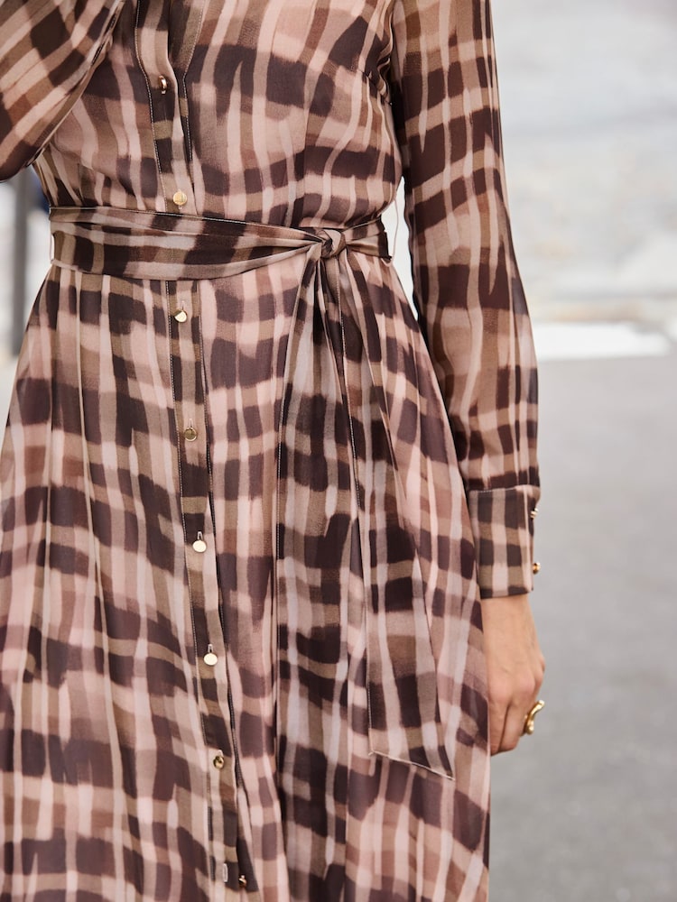 Sosandar Abstract Check Print Shirt Dress - Εικόνα 5 από 5 Sosandar Abstract Check Print Shirt Dress - Εικόνα 5 από 5