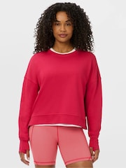 Sweaty Betty Red After Class Crop Sweatshirt - Image 1 of 6