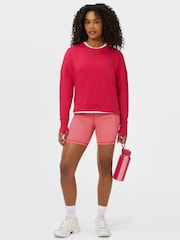 Sweaty Betty Red After Class Crop Sweatshirt - Image 3 of 6