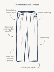 Seasalt Cornwall Black Dark Waterdance Trousers - Image 6 of 6