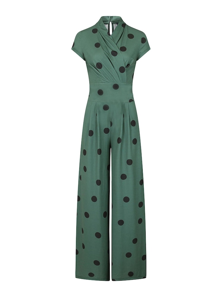 HotSquash Green Jersey Wide Leg Jumpsuit - Image 5 of 5