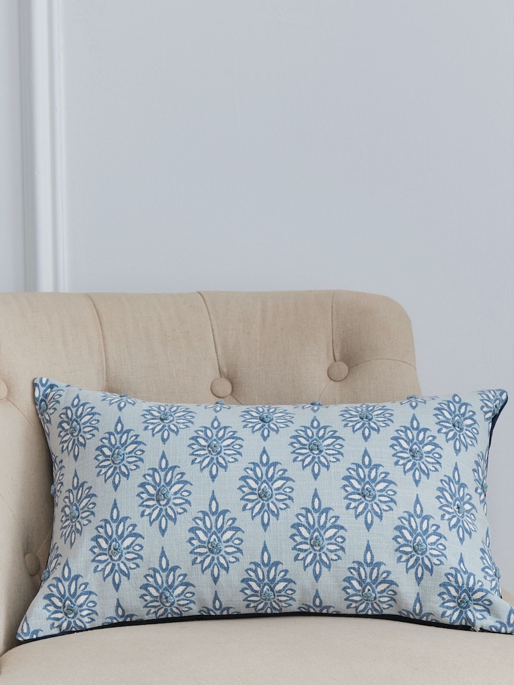 Laura Ashley Прямоугольная подушка Gower Seaspray 100% хлопок - Изображение 1 из 4