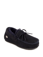 Темно-синий - Just Sheepskin™ тапочки для мальчиков Totes Torrington - Изображение 2 из 5