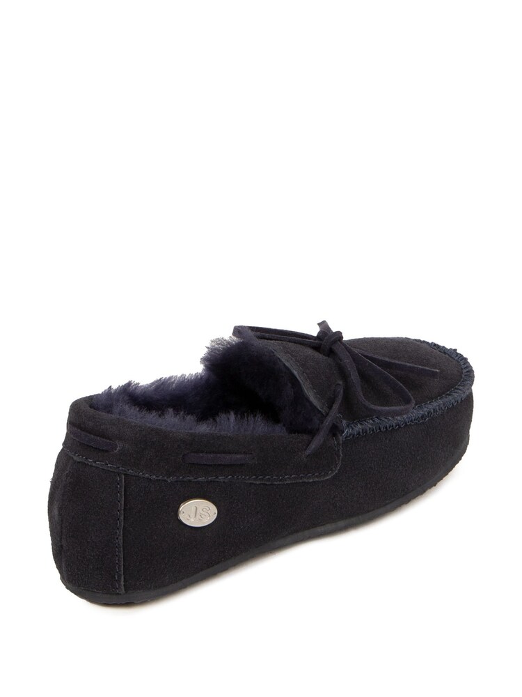 bleu foncé - Chaussons Totes Mini Torrington garçon Just Sheepskin ™ - Image 3 of 5
