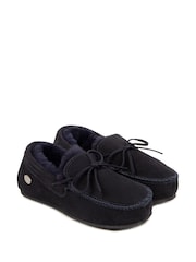 Темно-синий - Just Sheepskin™ тапочки для мальчиков Totes Torrington - Изображение 4 из 5