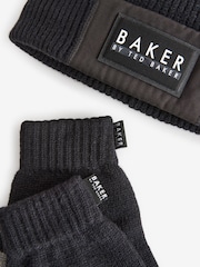Baker by Ted Baker Boys Beanie and Gloves Set - Image 4 of 5