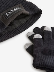 Baker by Ted Baker Boys Beanie and Gloves Set - Image 5 of 5