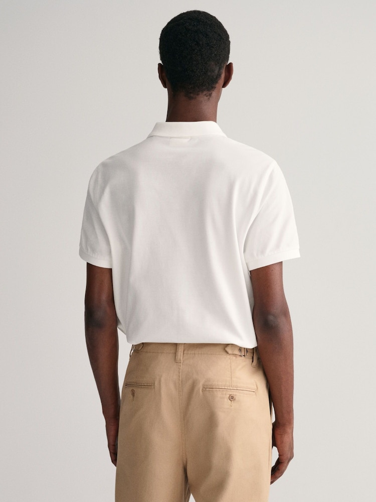 Blanco - Polo de algodón 100 % y corte estándar con emblema de GANT - Imagen 2 de 4 Blanco - Polo de algodón 100 % y corte estándar con emblema de GANT - Imagen 2 de 4