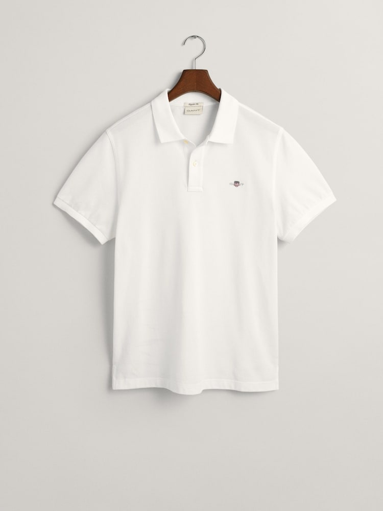 Blanco - Polo de algodón 100 % y corte estándar con emblema de GANT - Imagen 4 de 4 Blanco - Polo de algodón 100 % y corte estándar con emblema de GANT - Imagen 4 de 4