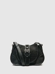 NÚNOO Black Small Maria Scale Suede Bag - Image 1 of 4