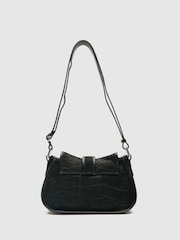 NÚNOO Black Small Maria Scale Suede Bag - Image 3 of 4