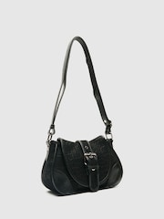 NÚNOO Black Small Maria Scale Suede Bag - Image 4 of 4