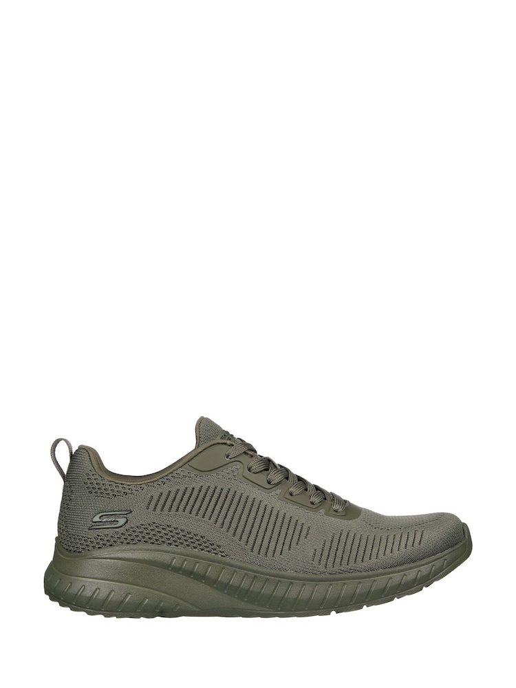 Skechers Light Green Womens Bobs Squad Chaos Face Off Trainers - Image 1 of 2