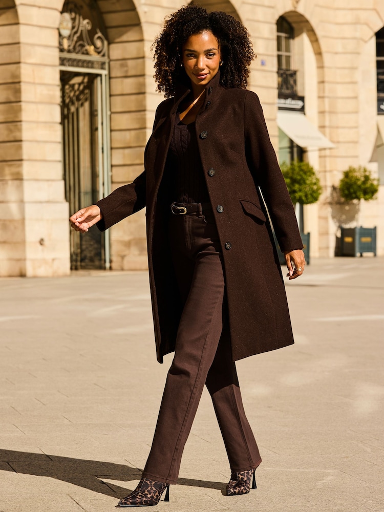 Sosandar Brown Straight Leg Jeans - Image 5 of 5 Sosandar Brown Straight Leg Jeans - Image 5 of 5