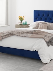 Aspire Furniture Navy Olivier End Lift Ottoman Storage Bed - Image 1 of 3