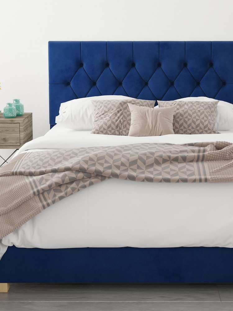 Aspire Furniture Navy Olivier End Lift Ottoman Storage Bed - Image 3 of 3