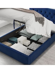 Aspire Furniture Navy Olivier End Lift Ottoman Storage Bed - Image 6 of 7