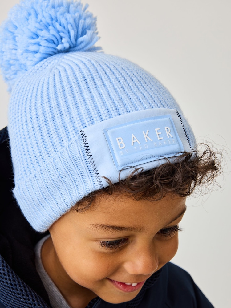 Blau - Baker by Ted Baker marineblaue Bommelmütze und Fäustlinge im Set für Jungen - Bild 2 von 5 Blau - Baker by Ted Baker marineblaue Bommelmütze und Fäustlinge im Set für Jungen - Bild 2 von 5