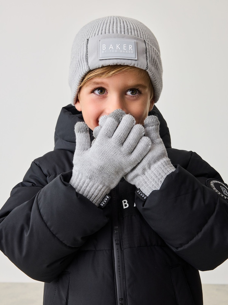 Baker by Ted Baker Boys Beanie and Gloves Set - Image 1 of 5