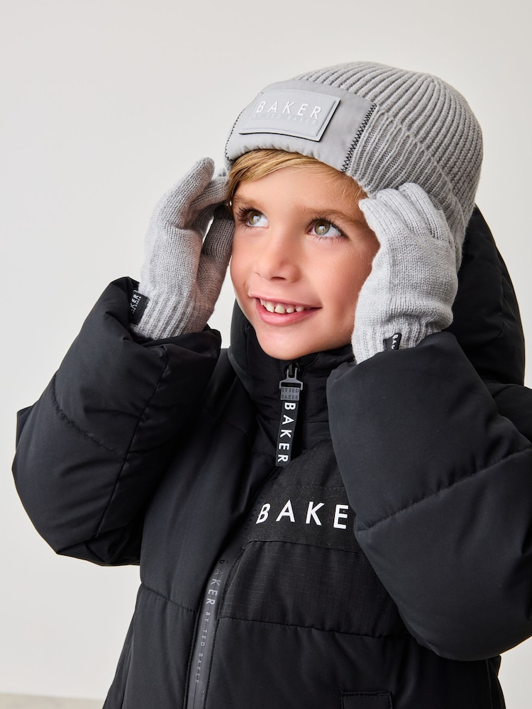 Baker by Ted Baker Boys Beanie and Gloves Set - Image 2 of 5