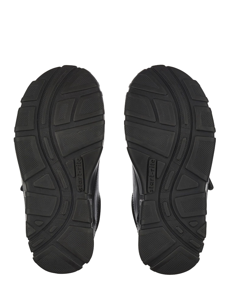 Start-Rite Luke Rip Tape Black Leather School Shoes F & G Fit - Image 6 of 6