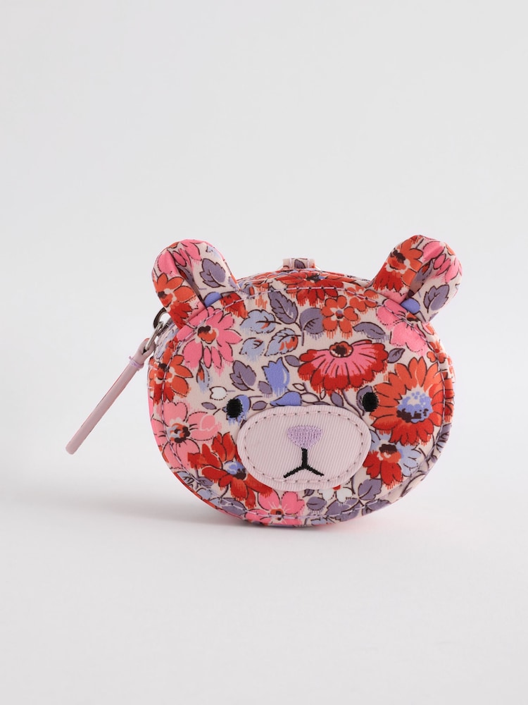 Cath Kidston Pink/Blue Ditsy Floral Bear Purse - Image 1 of 5