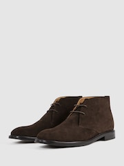 Reiss Dark Brown Garrett Suede Chukka Boots - Image 2 of 6