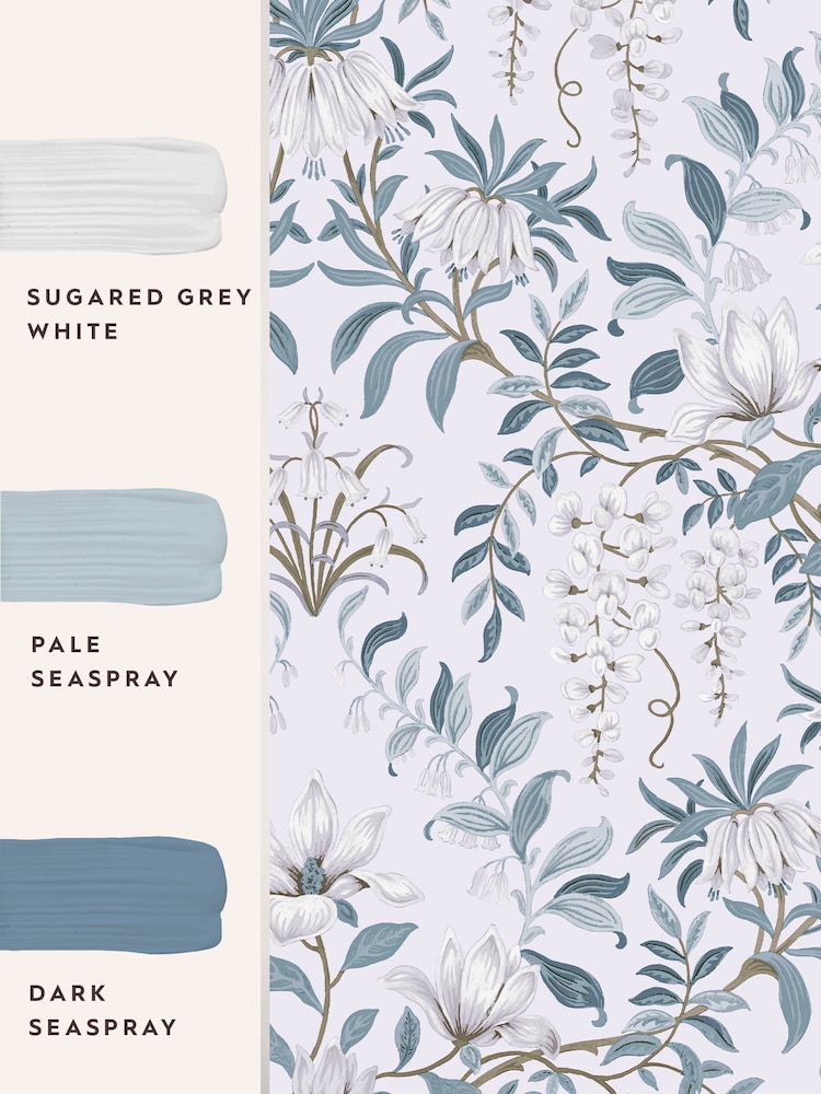 Laura Ashley Off White Parterre 10M Wallpaper - Image 3 of 3