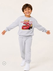 Brand Threads Grey Boys Car Sweatshirt & Jogger Set - Image 1 of 3