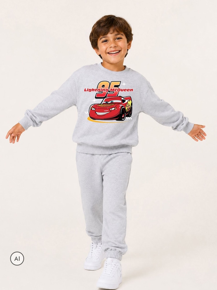 Brand Threads Grey Boys Car Sweatshirt & Jogger Set - Image 1 of 3 Brand Threads Grey Boys Car Sweatshirt & Jogger Set - Image 1 of 3