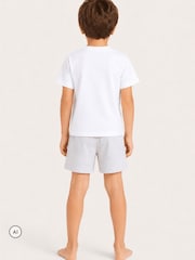Brand Threads White Cars Short Pyjamas Set - Image 2 of 3